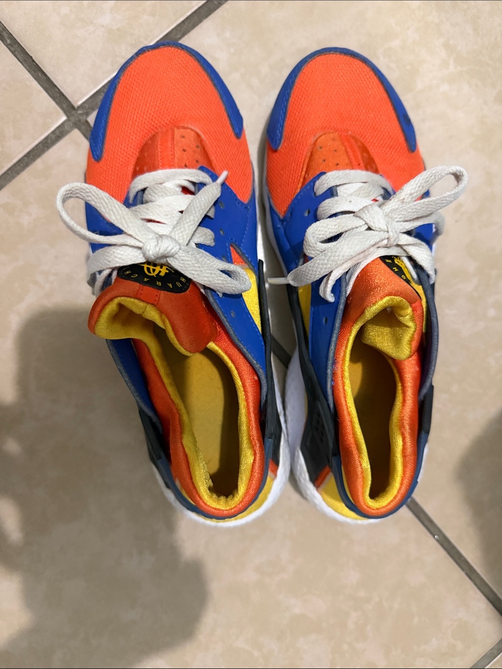 Nike Kids Bright Orange, Blue & Yellow Athletic Sneakers
